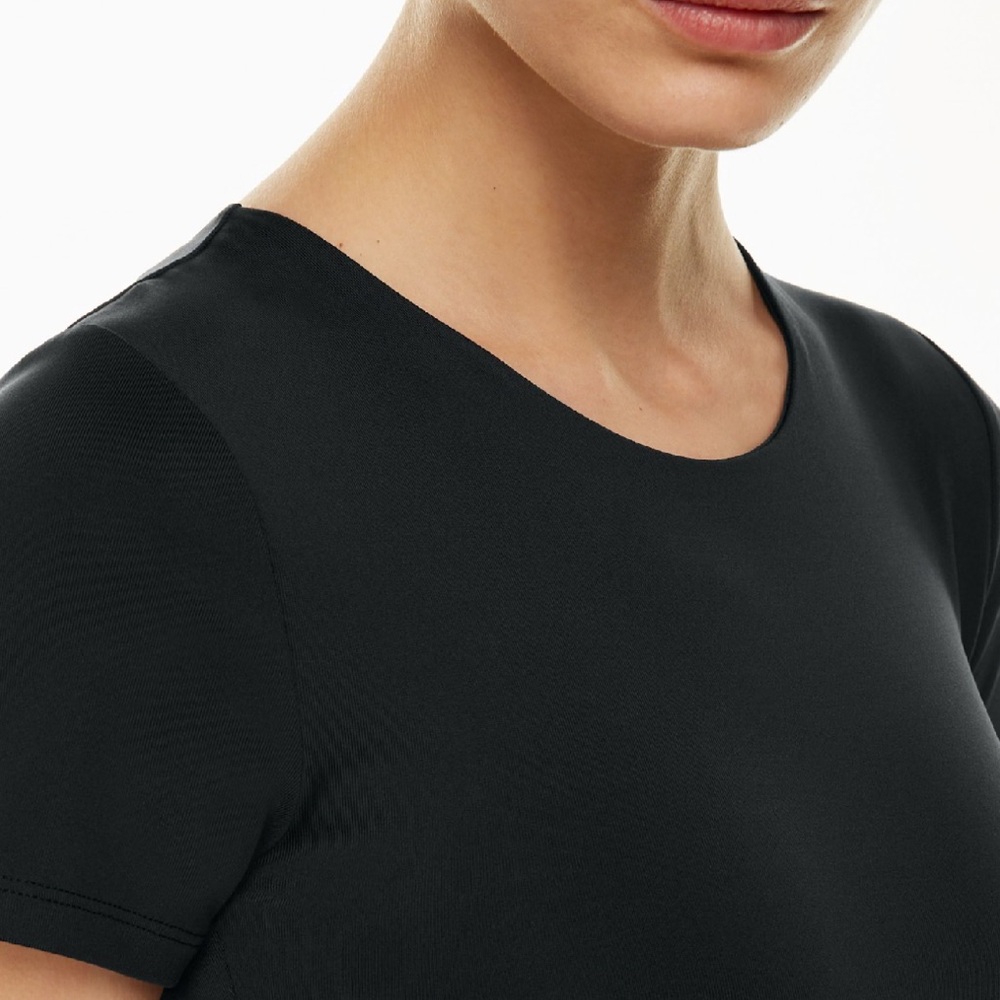 Aritzia Babaton Contour Short Sleeve Black Bodysuit - Picture 1 of 7